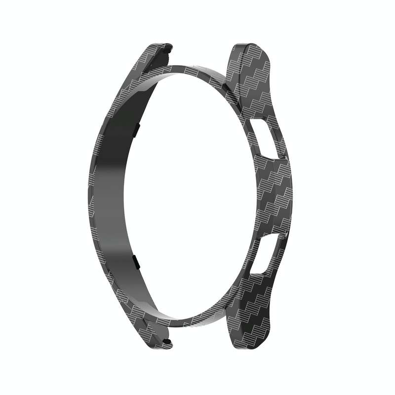 For Samsung Galaxy Watch4 Classic 46mm Half Coverage Hollowed PC Protective Case(Carbon Fibre)