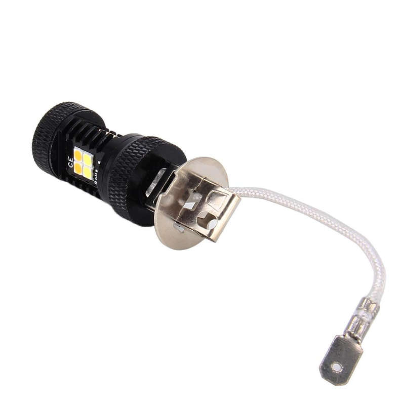 2 PCS Super Bright H3 DC 12V 5W 350LM Auto Car Fog Light with 16 SMD-3030 LED Bulbs Lamp, White +...