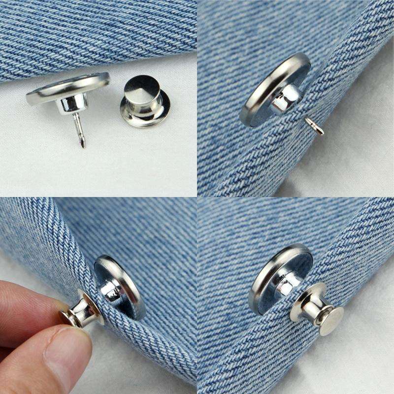 20 PCS 17mm Jeans Buttons Nail-Free Adjustable And Detachable Buttons, Colour: Style 19
