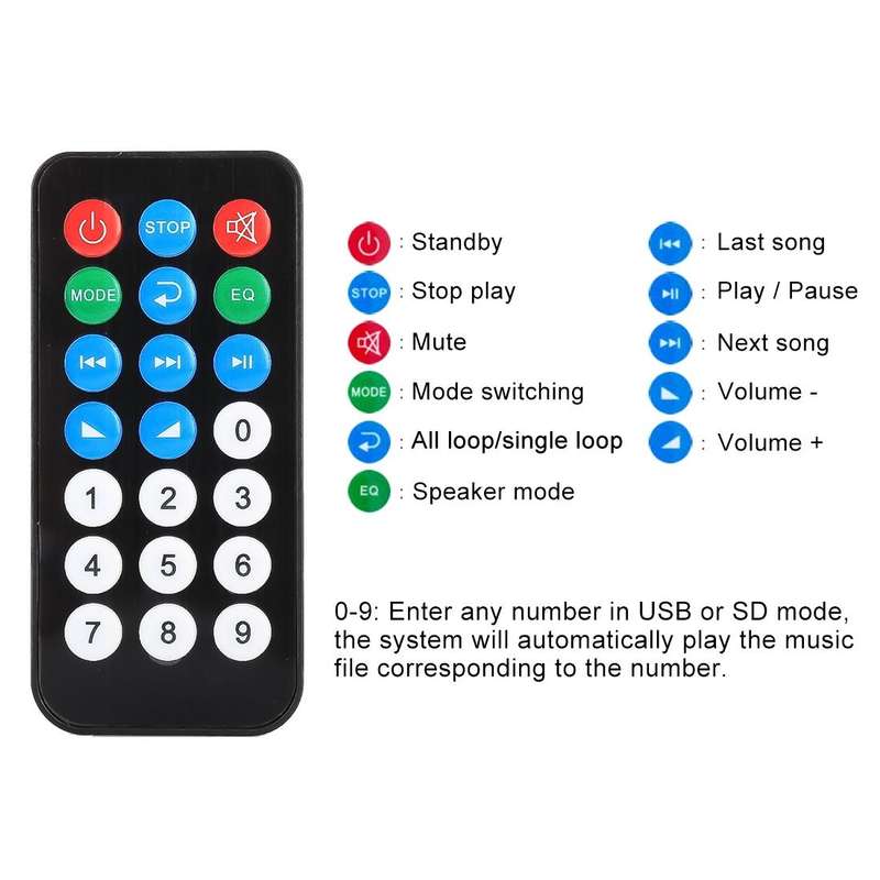 Car 12V Audio Bluetooth MP3 Player Decoder Board FM Radio TF USB 3.5 mm AUX, without Recording