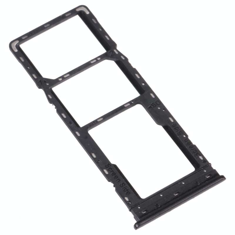 For Tecno Spark 4 / Camon 12 KC2 KC8 CC7 SIM Card Tray + SIM Card Tray + Micro SD Card Tray (Black)