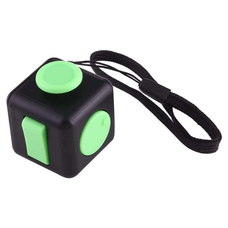Fidget Cube Relieves Stress and Anxiety Attention Toy with Lanyard for Children and Adults, Rando...