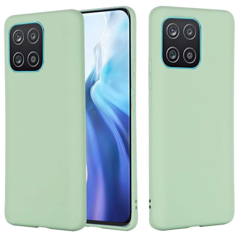 For Samsung Galaxy A03 166.6mm Color Liquid Silicone Phone Case(Green)
