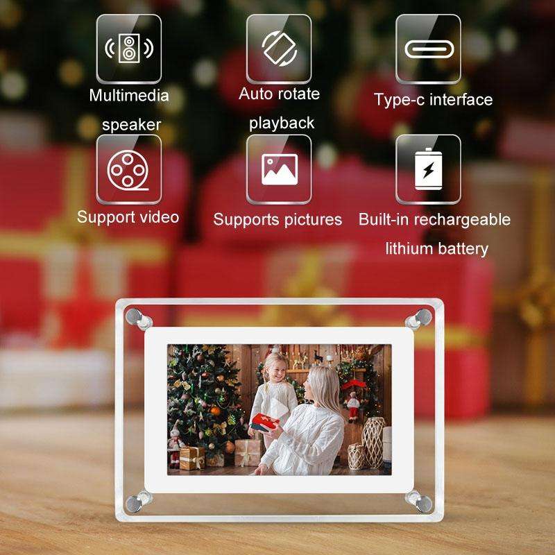 5 Inch HD Digital Photo Frame Crystal Advertising Player 1080P Motion Video Picture Display Playe...