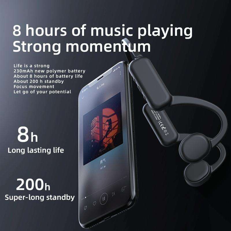 DG-X18 Bone Conduction Bluetooth Headphones Swimming IPX8 Waterproof Sports Headphones, Memory Ca...
