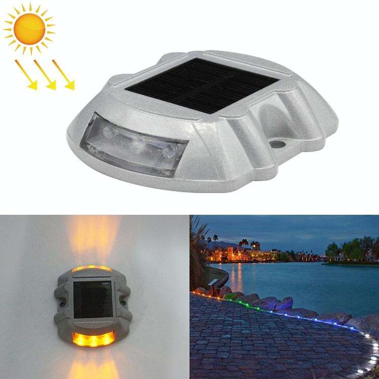 Solar Horseshoe Road Stud Light Car Guidance Light Road Deceleration Light, Flashing Bright Versi...