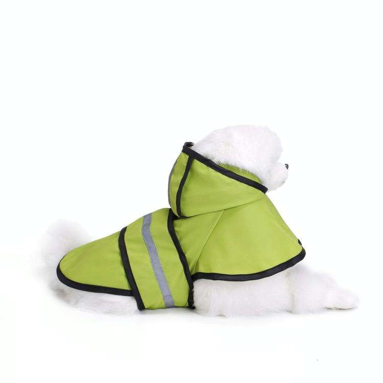 Pet Reflective Raincoat Large Dog Poncho, Size: XL(Fluorescent Green)