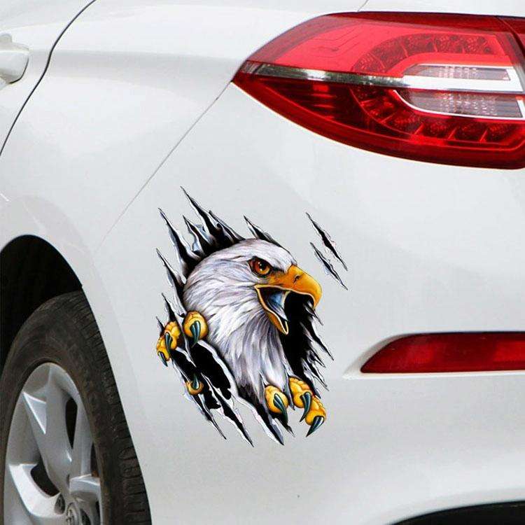 Tear Eagle 3D Car Sticker Scratch Covering Body Pull Flower Sticker, Style: Right (28.5x38cm)