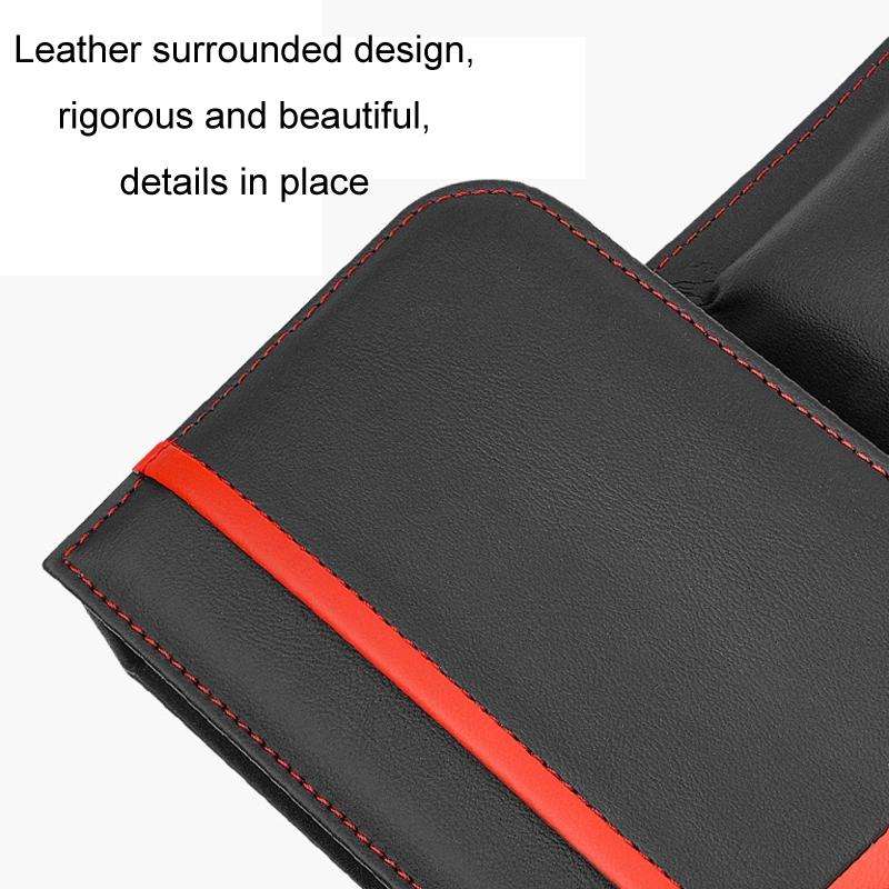 Leather Car Seat Gap Multifunctional Storage Box(Brown)