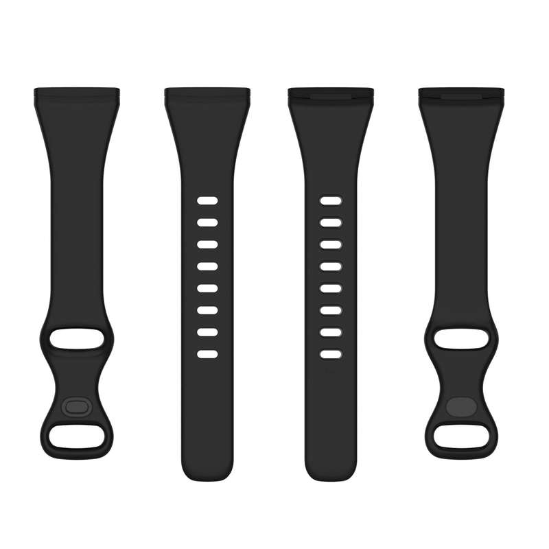 For Fitbit Versa 4 / Versa 3 / Sense Universal TPU Watch Band, Size:S(Black)
