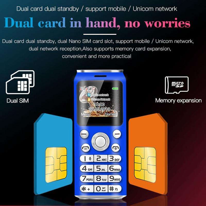 Satrend K8 Mini Mobile Phone, 1.0 inch, Hands Free Bluetooth Dialer Headphone, MP3 Music, Dual SI...