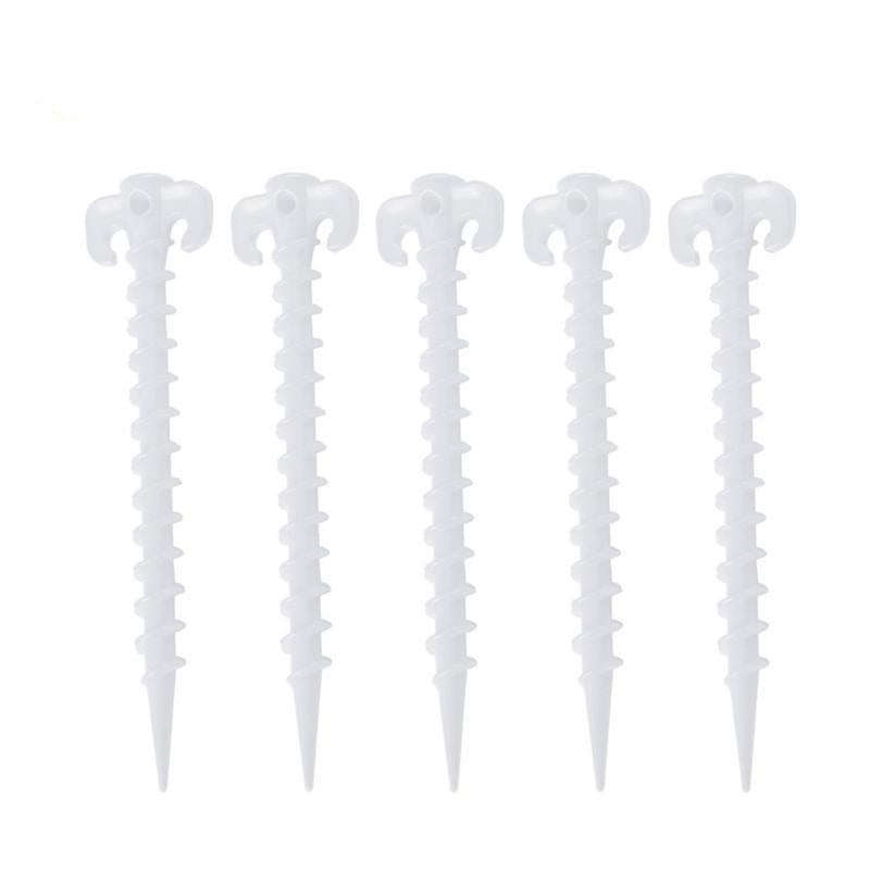 10 PCS/Set Luminous Camping Canopy Tent Ground Screw Pegs Horn Nails Outdoor Climbing Tent Plasti...