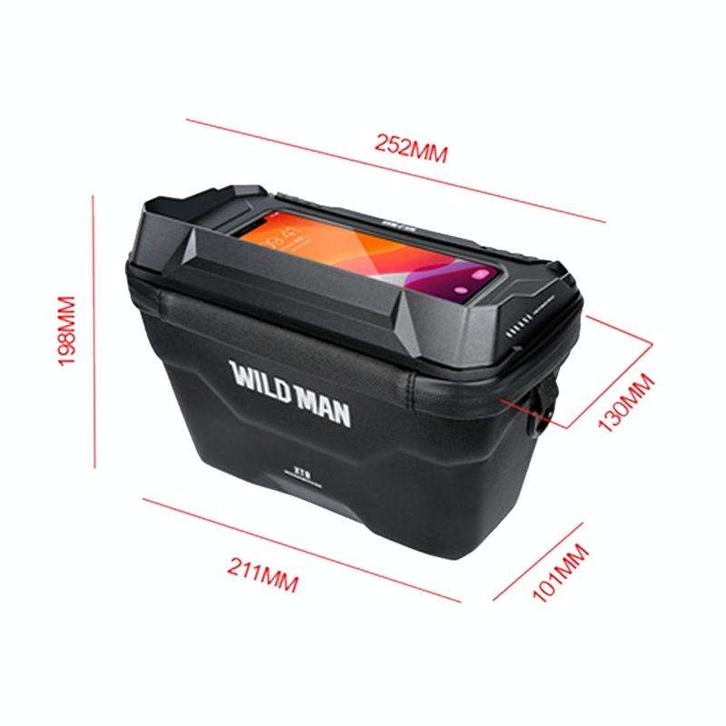 WILD MAN XT8 3L Bicycle EVA Hard Shell Touch Screen Waterproof Head Bag(Black)
