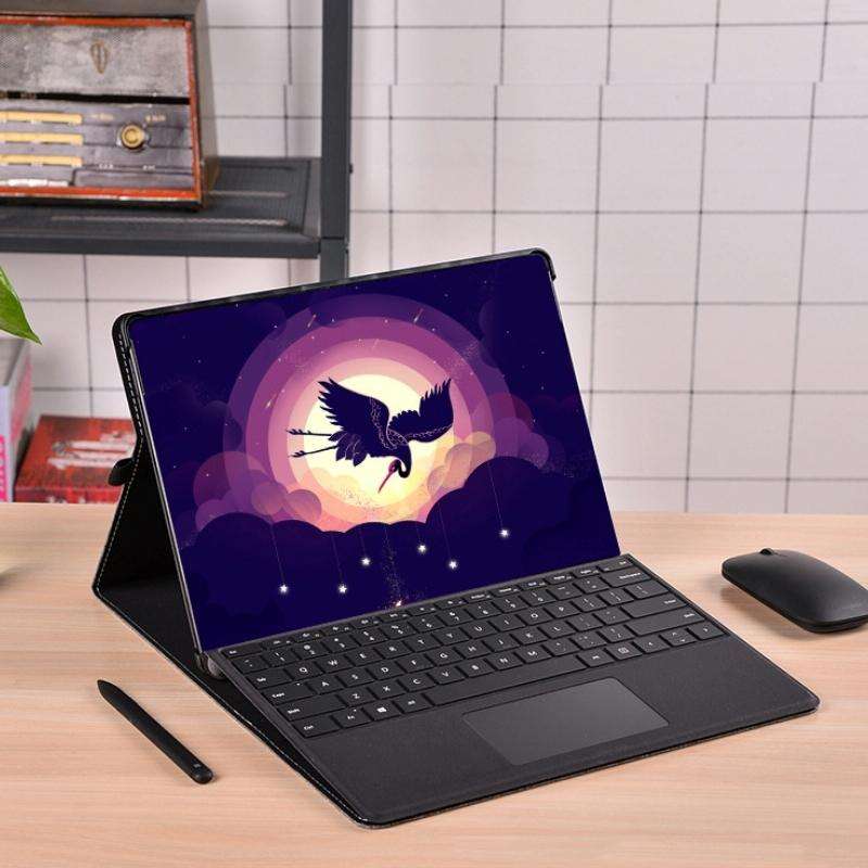 For Microsoft Surface Pro 9 All-Inclusive Drop Tablet PC Case With Power Pack(Dark Blue)