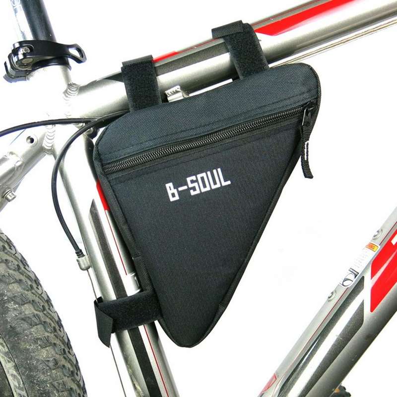Triangle Bike Bag Front Tube Frame Cycling Bicycle Bags Waterproof MTB Road Pouch Holder Saddle(R...