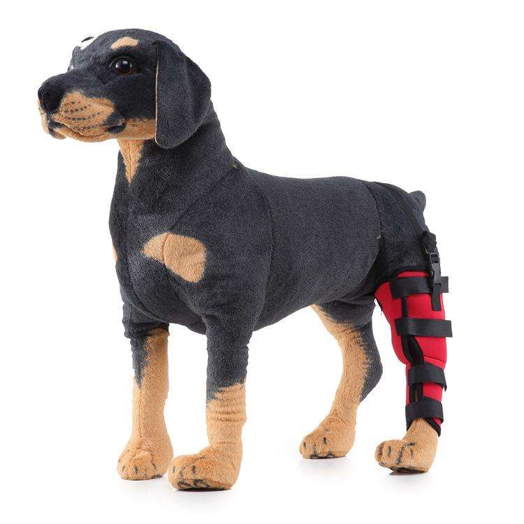 HJ19 Pet Surgery Rehabilitation Back Leg Protector Walking Aids, Size: XS(Red Left Back Leg)