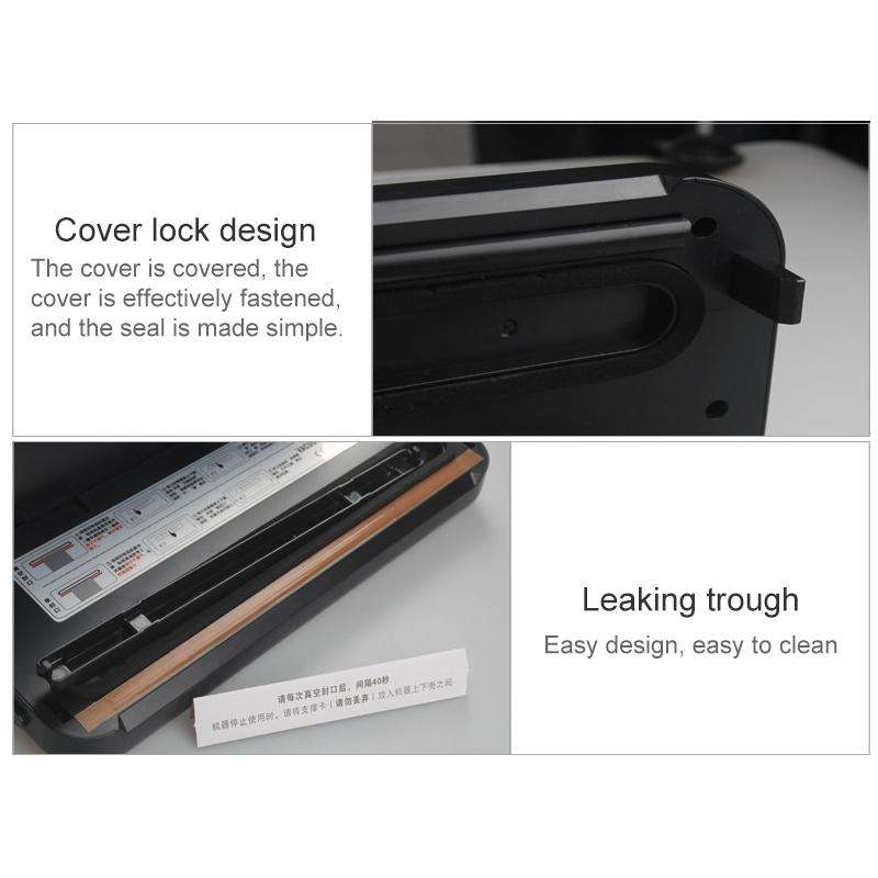 Household Commercial Food Vacuum Plastic Packaging Machine Sealer Closer Machine, UK Plug(White)