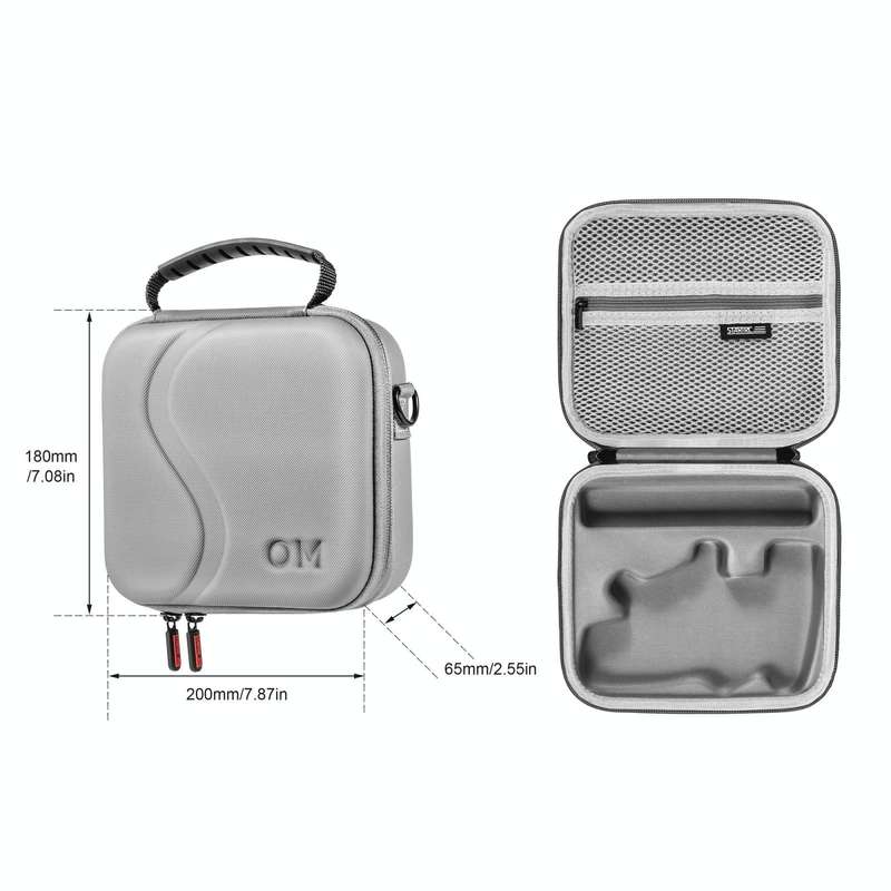 For DJI Osmo Mobile 4 / OM4 / OM4 SE STARTRC Portable Shockproof Waterproof PU Case Bag(Grey)