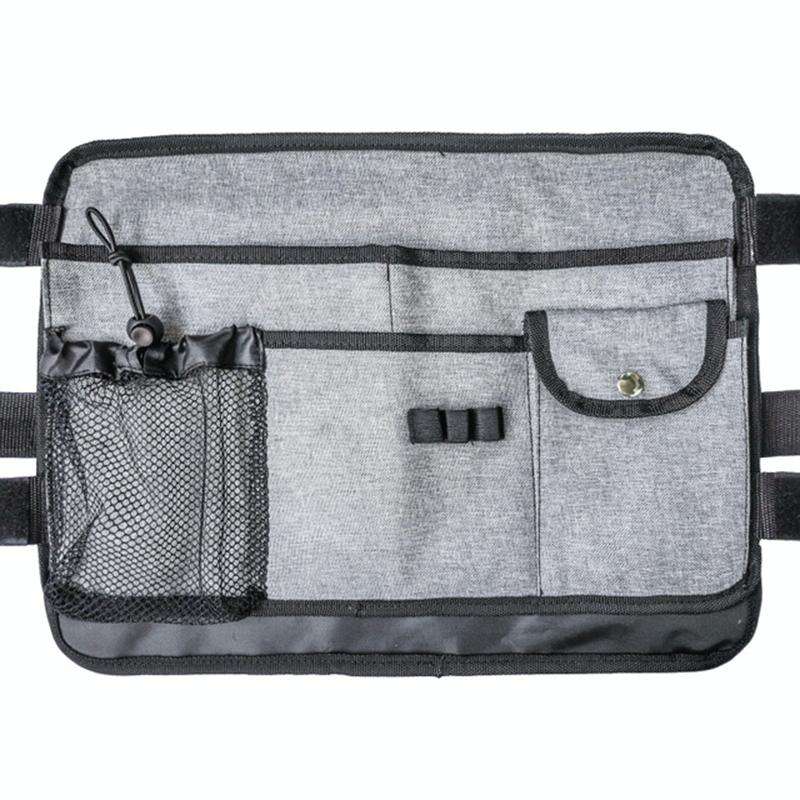 Wheelchair Walking Aid Adjustable Multifunctional Storage Bag(Gray)