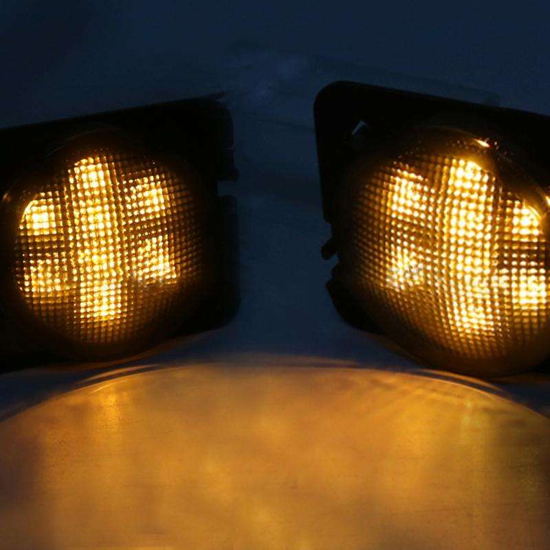 2 PCS 8W DC 12V Car SUV Refit LED Wheel Eyebrow Turn Signal for Jeep Wrangler JK 07-17, Specifica...
