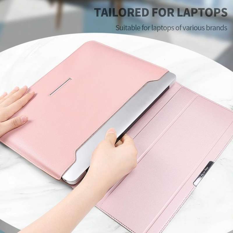 4 in 1 Universal Laptop Holder PU Waterproof Protection Wrist Laptop Bag, Size: 17 inch(Navy Blue)