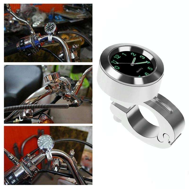 Motorcycle Bike Modified Handlebar Clock Watch(White)