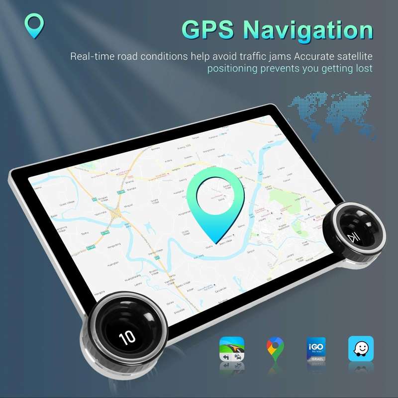 11.8 Inch 4+64G Dual Knob Player Android Large Screen Navigation Wireless CarPlay Reversing Image...