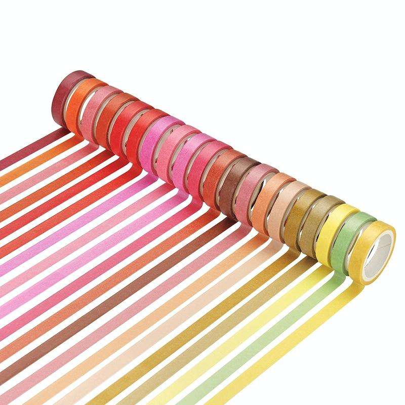 60 Colors / Box 8mmx4m Pure Color Rainbow Tape Hand Ledger Decoration Sticker