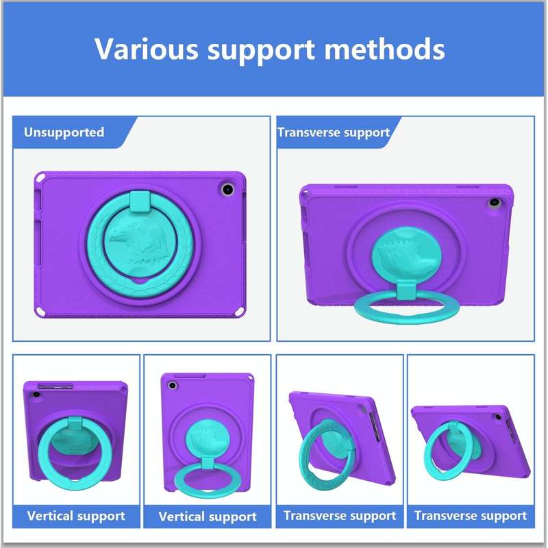 For Lenovo Tab M10 3rd Gen 10.1 TB-328 EVA Hard PC Shockproof Tablet Case(Purple)
