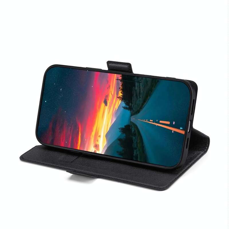 For LG G8X ThinQ / V50S ThinQ Ultra-thin Voltage Side Buckle PU + TPU Leather Phone Case(Black)