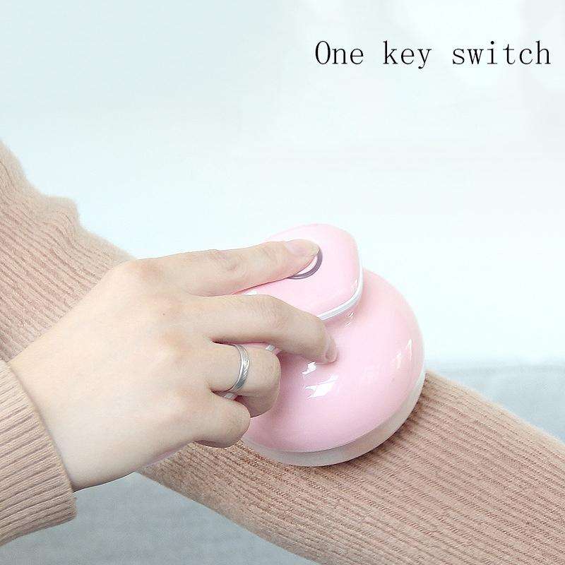 Rechargeable Hair Ball Trimmer Shaving Pompom, Colour: Pink Three-blade Knife Head