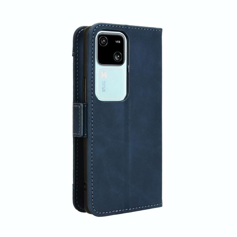 For vivo V30 5G / V30 Pro 5G Skin Feel Calf Texture Card Slots Leather Phone Case(Blue)