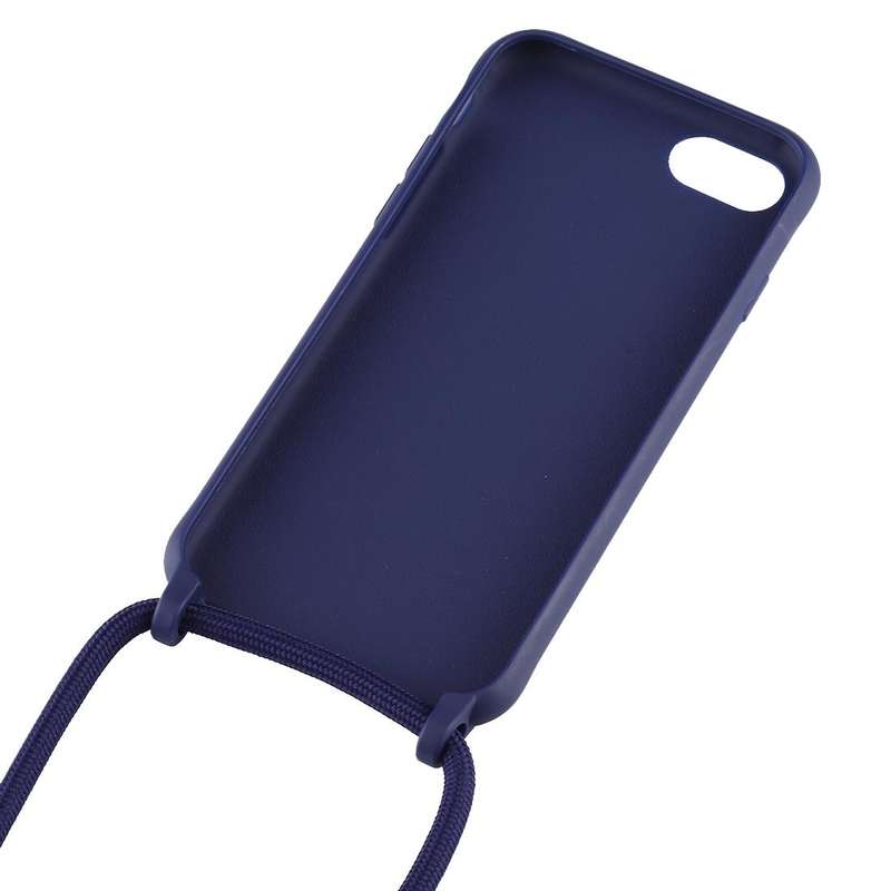 For iPhone 6s / 6 Candy Color TPU Protective Case with Lanyard(Black)