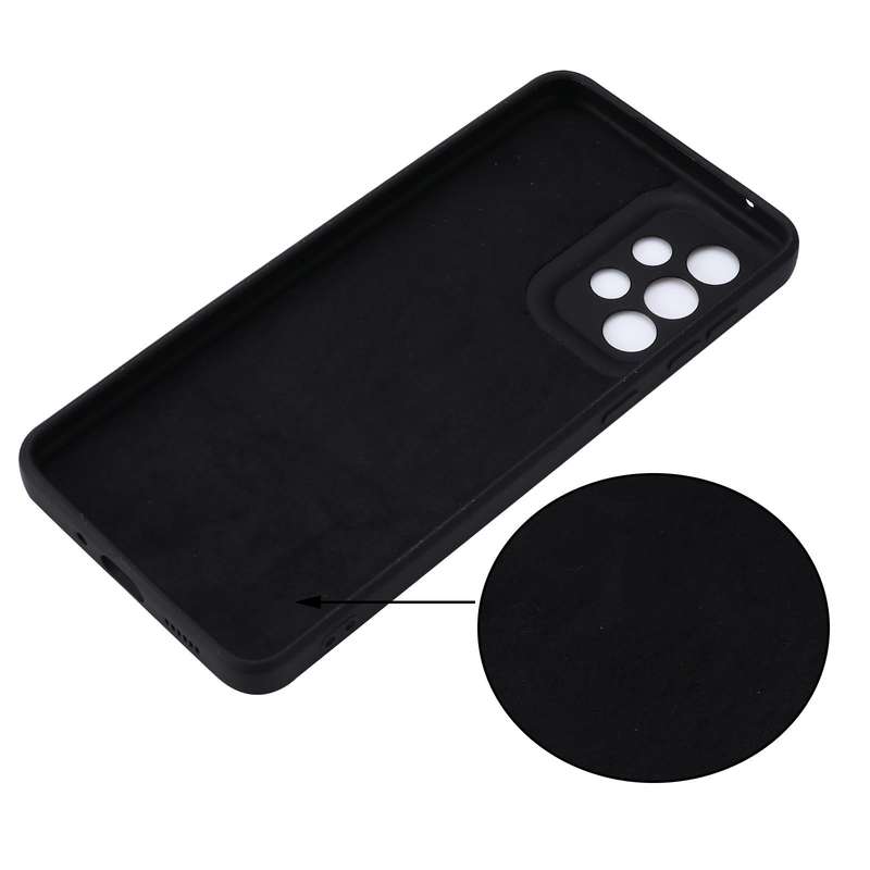 For Samsung Galaxy A33 5G Color Liquid Silicone Phone Case(Black)