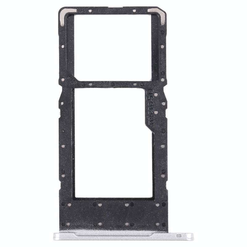 SIM Card Tray + Micro SD Card Tray for Samsung Galaxy Tab A7 Lite SM-T225 (Silver)
