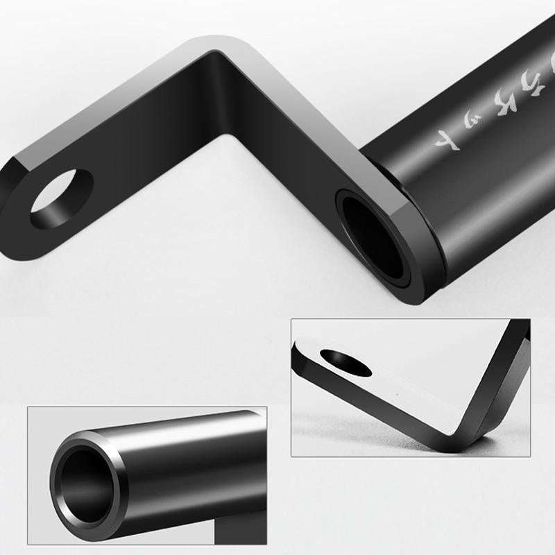 Motorcycle Rear View Mirror Aluminum Alloy Bracket(Silver Grey)