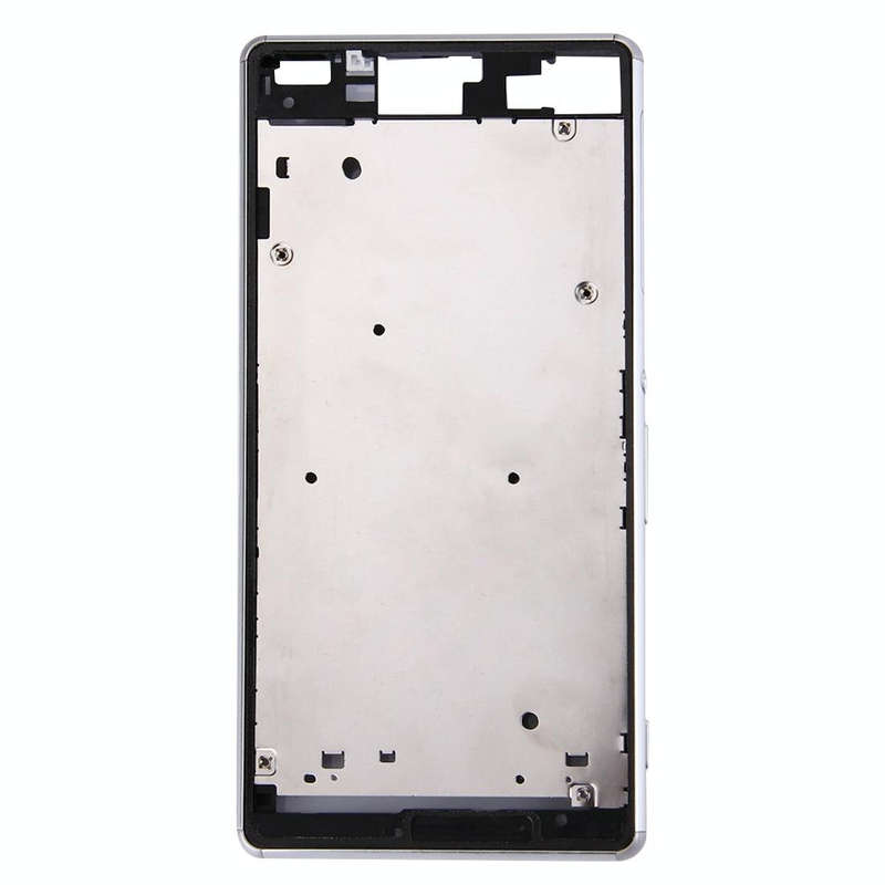 Single SIM Front Housing LCD Frame Bezel for Sony Xperia Z3(White)