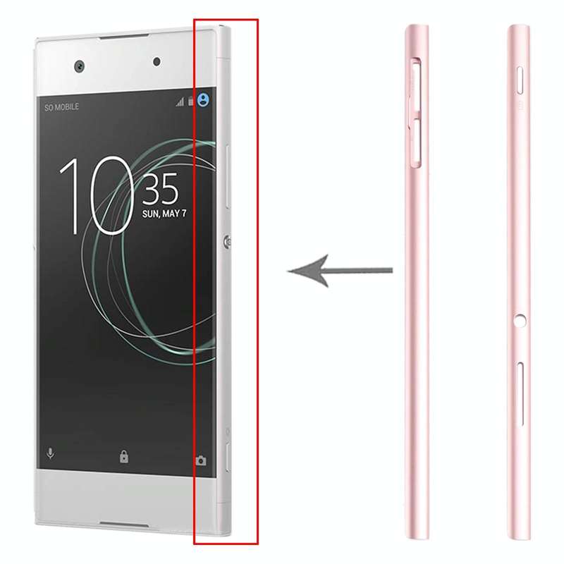 1 Pair Side Part Sidebar For Sony Xperia XA1 Ultra (Pink)