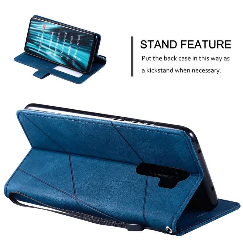 For Xiaomi Redmi Note 8 Pro Skin Feel Splicing Horizontal Flip Leather Case with Holder & Card Sl...
