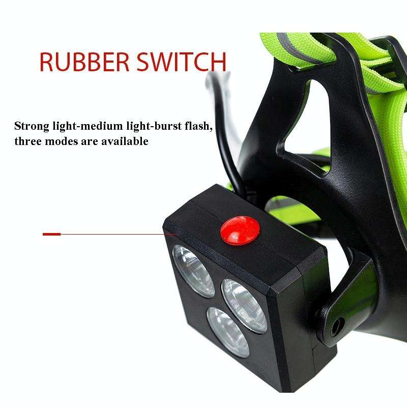 Outdoor Sports Running Light Waterproof Night Riding Light Highlight Rechargeable Mountaineering ...