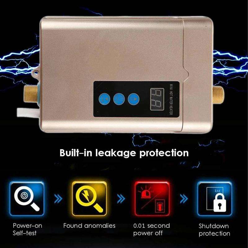 AU Plug 4000W Electric Water Heater With Remote Control Adjustable Temperate(Red)