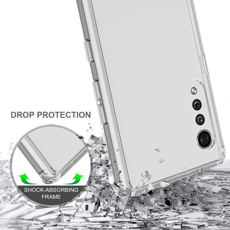 For LG Velvet Shockproof Scratchproof TPU + Acrylic Protective Case(Transparent)