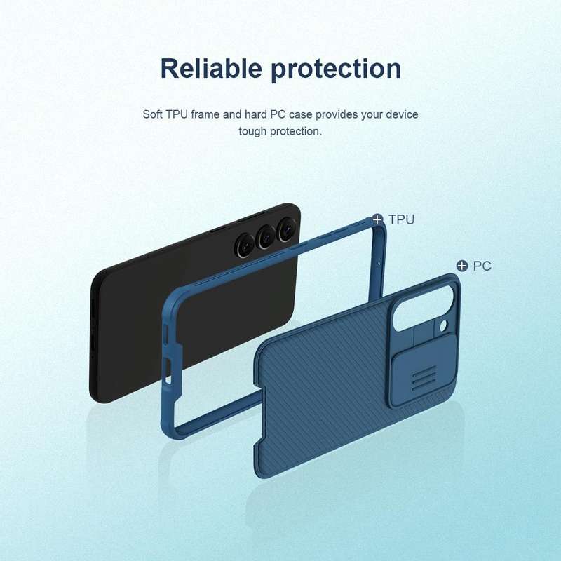 For Samsung Galaxy S23+ 5G NILLKIN Black Mirror Pro Series Camshield Phone Case(Black)
