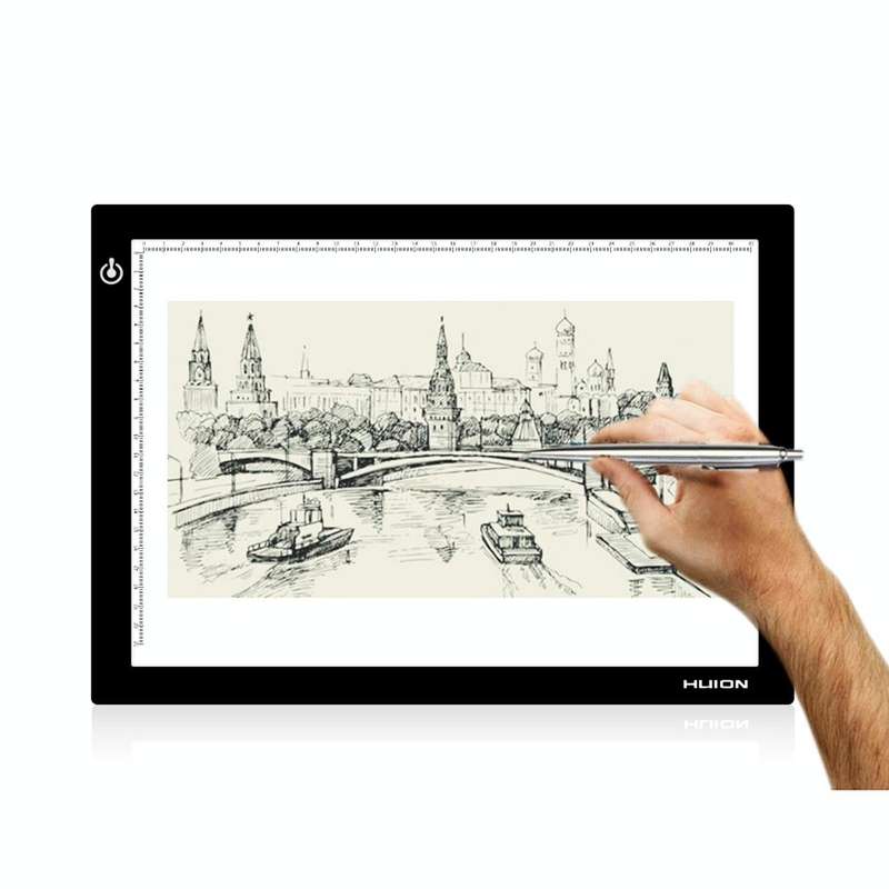 Huion L4S USB Portable 17.7 inch Ultra Slim Adjustable Brightness Art Craft Tattoo Tracing Light ...
