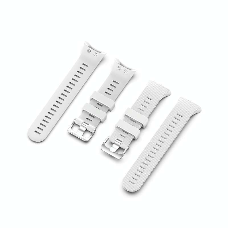 For Garmin Forerunner 45 / Forerunner 45S Universal Twill Solid Color Silicone Watch Band(White)