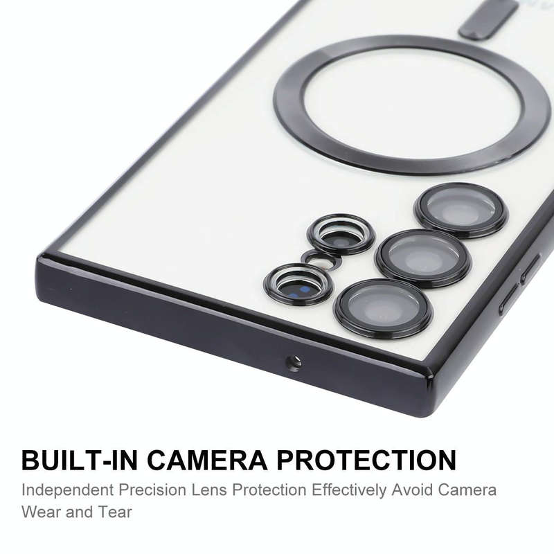 For Samsung Galaxy S23 Ultra 5G ENKAY Electroplated MagSafe Shockproof TPU Phone Case with Lens F...