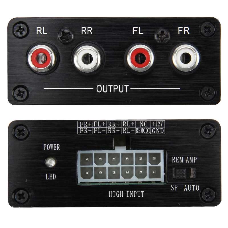 Car Audio Speaker Level Converter High VF Rotates Low VF 4 Ways Auto Car High to Low Impedance Co...