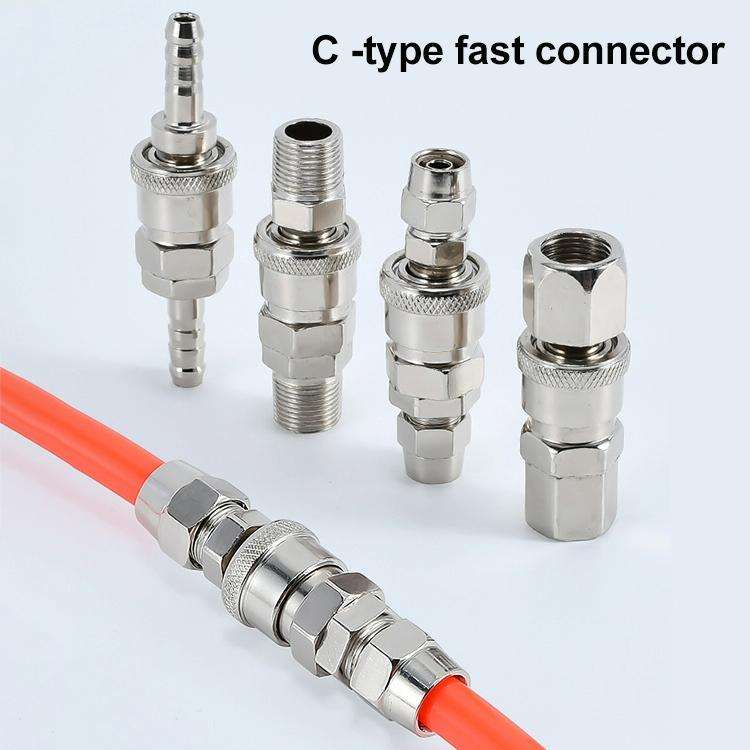 LAIZE PM-40 10pcs C-type Self-lock Air Tube Pneumatic Quick Fitting Connector