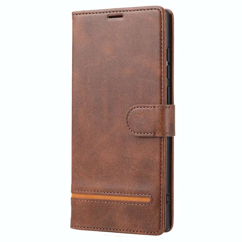 For Samsung Galaxy S22 Ultra 5G Classic Wallet Flip Leather Phone Case(Brown)