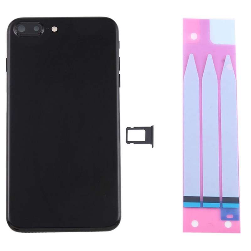 Battery Back Cover Assembly with Card Tray for iPhone 7 Plus (Jet Black)